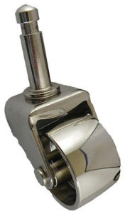 Nickel plated piano caster