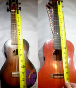 Measuring ukulele nuts to saddle